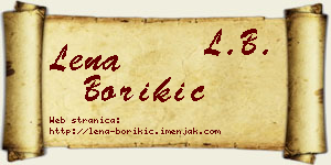 Lena Borikić vizit kartica